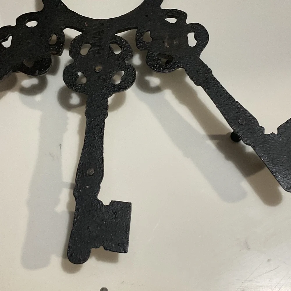 Vintage Black Key Wall Decor
